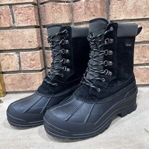 Men's Black Waterproof Snow Boots